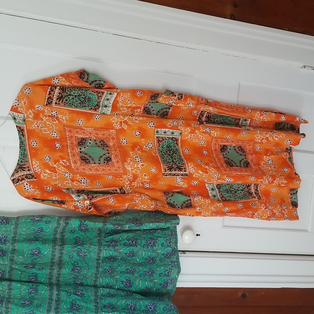 BATIK Kaftan Muumuu one size Plus Kencana Ungu KU - Picture 6 of 6
